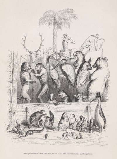 Tämän protestin tukahdutti yksityisten keskustelujen melu Scenes from the..., ca. 1837-47. tekijältä Louis Henri Brévière