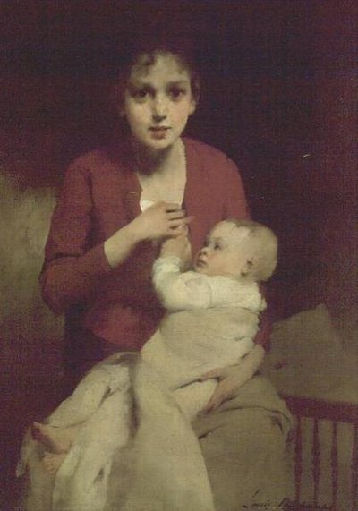 Äiti ja lapsi tekijältä Louis Henri Deschamps