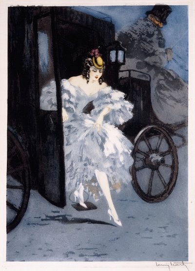 Saapuminen, n. 1941 (etsaus ja kuivakärki) tekijältä Louis Icart