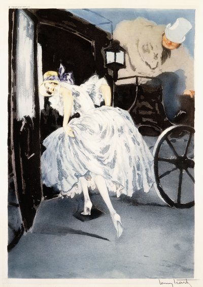 Lähtö, n. 1941 (etsaus ja kuivakärki) tekijältä Louis Icart