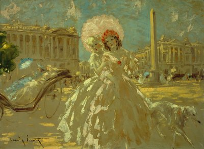 Place de la Concorde (öljy kankaalle) tekijältä Louis Icart