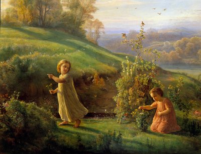 Sielun runo; Kevät. Anne Francois Louis Janmotin (1814-1892) maalaus tekijältä Louis Janmot