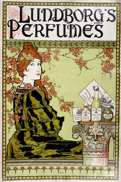 Mainos tuoksusta "" Lundborg"" - kirjoittanut Rhead, v.1895 tekijältä Louis John Rhead