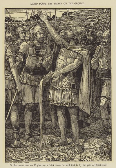 David kaataa vettä maahan tekijältä Louis John Rhead