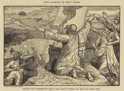Daavid uhraa Morian vuorella tekijältä Louis John Rhead