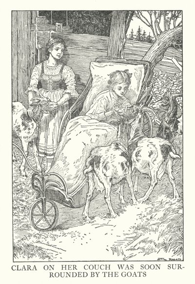 Johanna Spyrin Heidin kuvitus (litografia) tekijältä Louis John Rhead