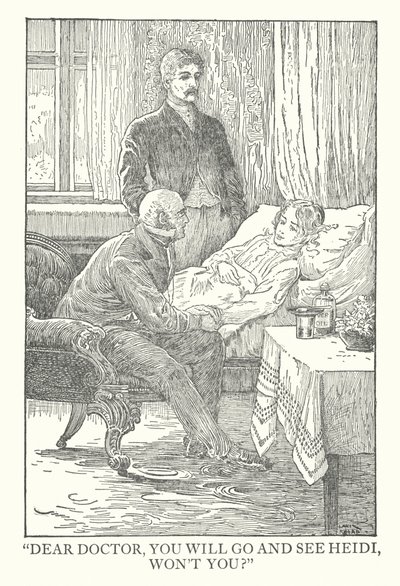 Johanna Spyrin Heidin kuvitus (litografia) tekijältä Louis John Rhead