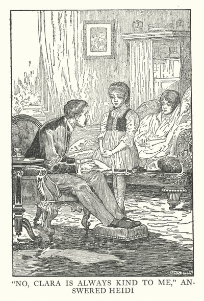 Johanna Spyrin Heidin kuvitus (litografia) tekijältä Louis John Rhead