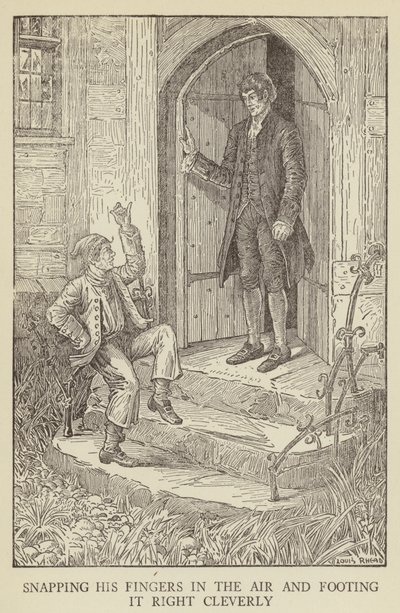 Robert Louis Stevensonin kuvitus Kidnapped tekijältä Louis John Rhead