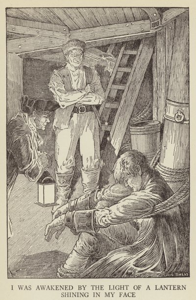Robert Louis Stevensonin kuvitus Kidnapped tekijältä Louis John Rhead