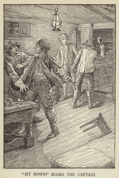 Robert Louis Stevensonin kuvitus Kidnapped tekijältä Louis John Rhead