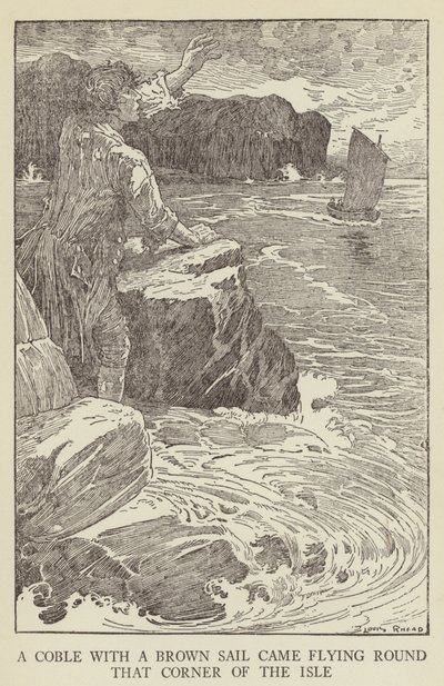 Robert Louis Stevensonin kuvitus Kidnapped tekijältä Louis John Rhead