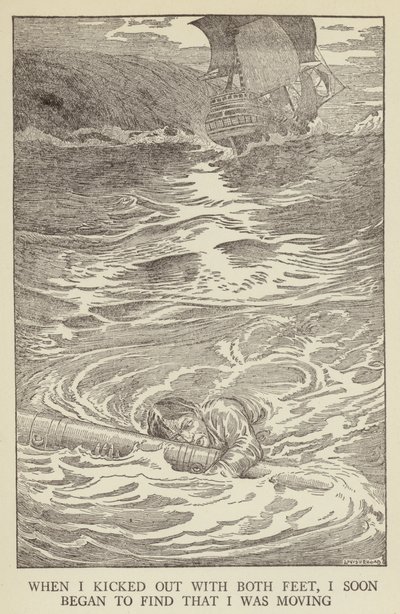 Robert Louis Stevensonin kuvitus Kidnapped tekijältä Louis John Rhead
