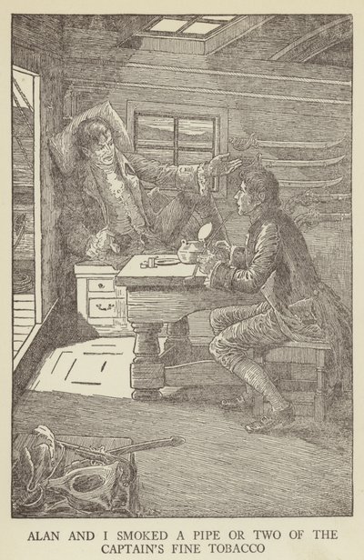 Robert Louis Stevensonin kuvitus Kidnapped tekijältä Louis John Rhead