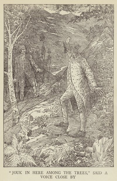 Robert Louis Stevensonin kuvitus Kidnapped tekijältä Louis John Rhead