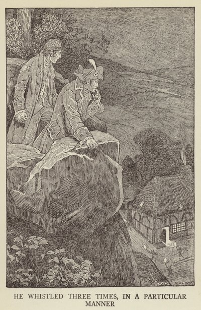 Robert Louis Stevensonin kuvitus Kidnapped tekijältä Louis John Rhead
