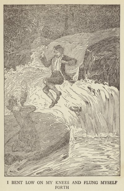 Robert Louis Stevensonin kuvitus Kidnapped tekijältä Louis John Rhead