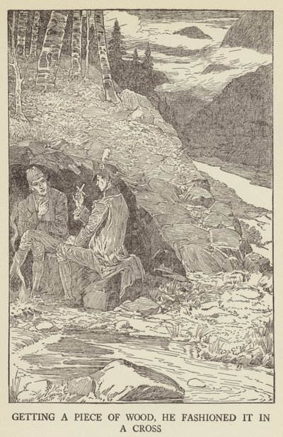 Robert Louis Stevensonin kuvitus Kidnapped tekijältä Louis John Rhead