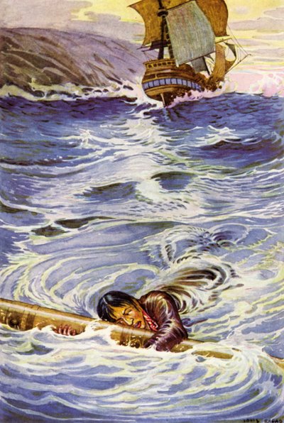 Robert Louis Stevensonin kuvitus Kidnapped tekijältä Louis John Rhead