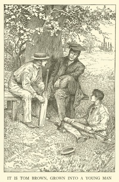 Kuvitus Tom Brownin koulupäiville (kaiverrus) tekijältä Louis John Rhead