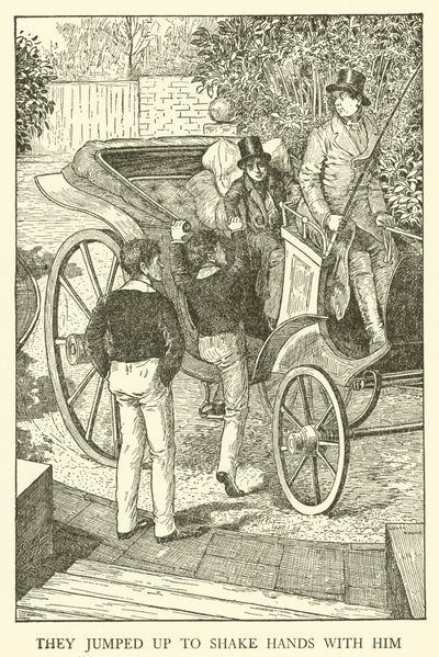 Kuvitus Tom Brownin koulupäiville (kaiverrus) tekijältä Louis John Rhead