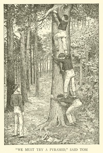 Kuvitus Tom Brownin koulupäiville (kaiverrus) tekijältä Louis John Rhead