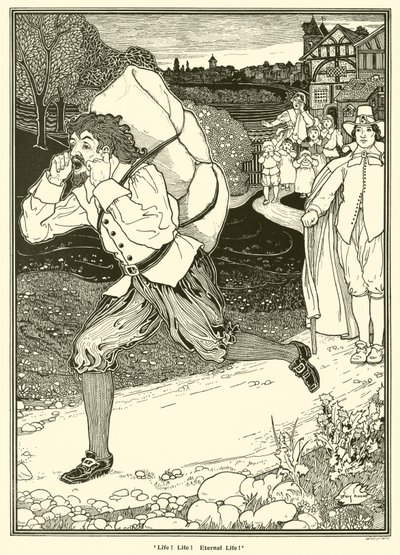 Elämä! Elämä! Ikuinen elämä! (kaiverrus) tekijältä Louis John Rhead