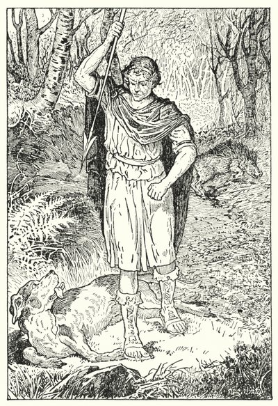 Vanha koira (litografia) tekijältä Louis John Rhead