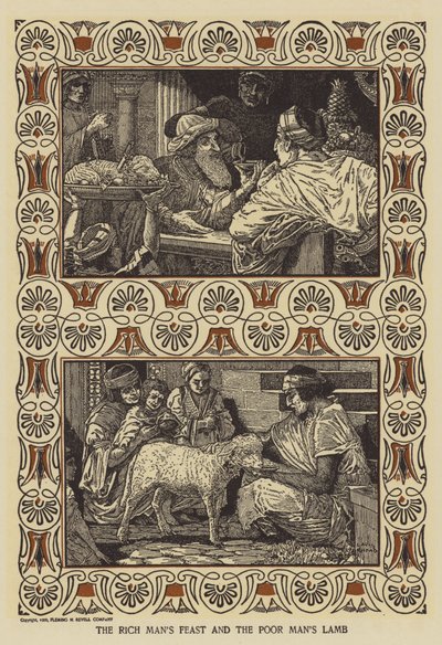 Rikkaat juhlivat ja köyhät lammasta tekijältä Louis John Rhead