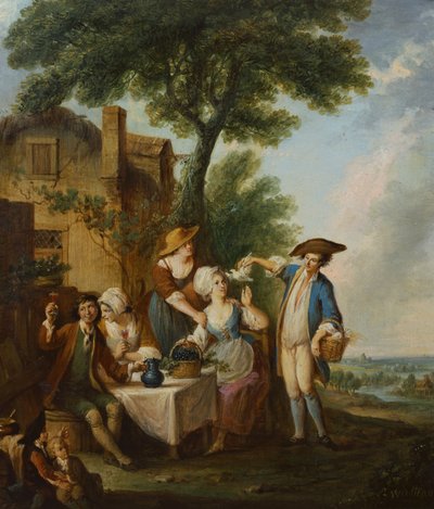 The Pretty Dove (oli sobre tela) finlandès tekijältä Louis Joseph (1731 98) Watteau