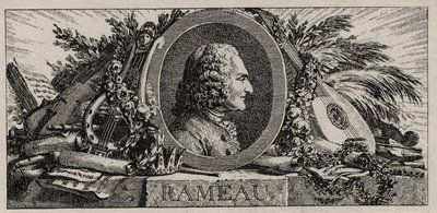Jean-Philippe Rameau (1683-1764) muotokuva Louis-Joseph Masquelierin kaiverruksesta tekijältä Louis Joseph I Masquelier