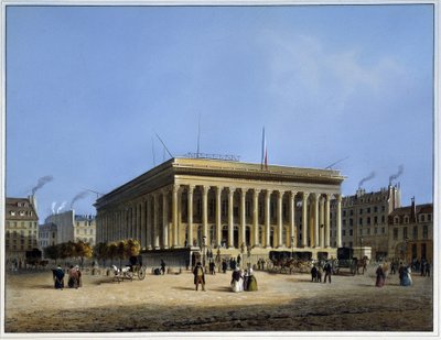 Bourse et Tribunal de Commerce - "Paris en 1837", kirjoittanut Arnout tekijältä Louis Jules Arnout