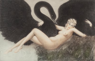 Leda ja joutsen, 1934. tekijältä Louis Justin Laurent Icart