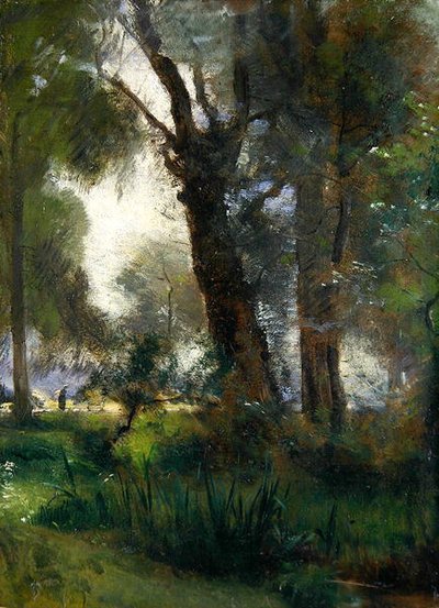 Karlsauen reuna, Kassel (öljy kankaalle) tekijältä Louis Kolitz