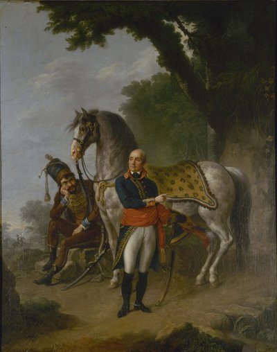 Kenraali Joseph Marie Servan de Gerbeyn muotokuva 1741-1808, n. 1800. tekijältä Louis Lafitte