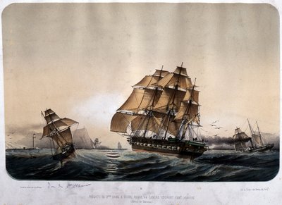 Fregate 2. rivi Gibraltarilla. tekijältä Louis Le Breton