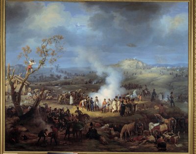 Bivouac de Napoleon I Austerlitzin taistelun aattona 1. joulukuuta 1805. Louis Francois Lejeunen (1775-1848) maalaus tekijältä Louis Lejeune