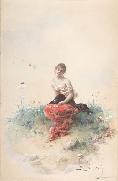 Naishahmo, 1800-luku. tekijältä Louis Leloir