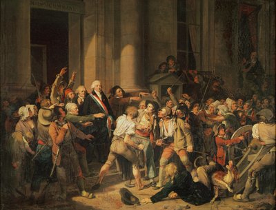 Rouenin pormestarin, Monsieur Defontenayn rohkeuden akti, 29. elokuuta 1792 (öljy kankaalle) tekijältä Louis Leopold Boilly