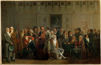 Taiteilijoiden kokoontuminen Isabeyn ateljeessa ... tekijältä Louis Leopold Boilly