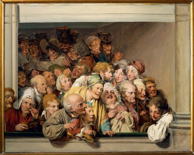 Ranska, Pariisi, Versailles, Theatre Box ilmaisena esityspäivänä tekijältä Louis Leopold Boilly