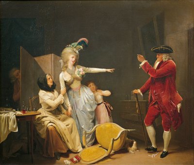 Ranska, Saint-Omer, vanha mies tai mustasukkainen rakastaja tekijältä Louis Leopold Boilly