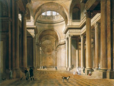 Pariisin Pantheonin sisustus. Louis Leopold BOILLYn maalaus tekijältä Louis Leopold Boilly