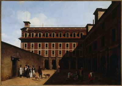La prison des Madelonnettes, rue des Fontaines, n. 1810 (öljy) tekijältä Louis Leopold Boilly