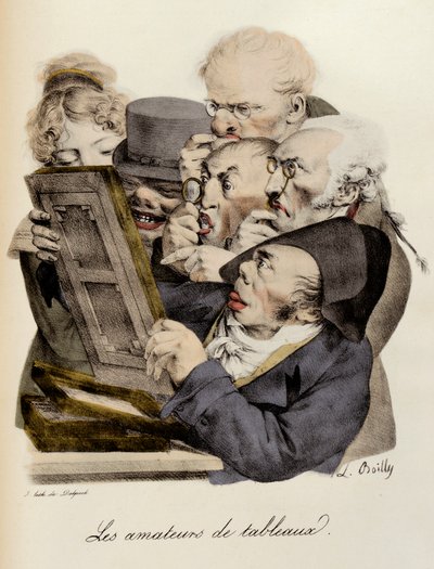 Maalausten ystävät Louis-Leopold Boillyn kaiverrus (Louis Leopold Boilly tekijältä Louis Leopold Boilly
