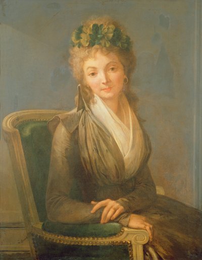 Muotokuvan oletetaan olevan Lucile Desmoulins (1771-94) 1794 (öljy kankaalle) tekijältä Louis Leopold Boilly