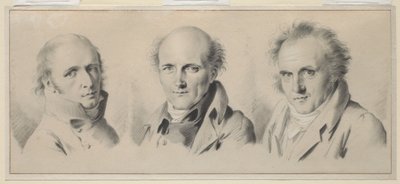 Charles Percierin, Pierre-Francois Leotard Fontainen ja Claude-Louis Bernierin muotokuvia ennen vuotta 1807 tekijältä Louis Leopold Boilly