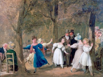 Jälleennäkeminen Luxemburgin puistossa, 1761-1845 tekijältä Louis Leopold Boilly