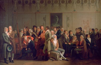 Taiteilijoiden jälleennäkeminen Isabeyn studiossa, 1798 tekijältä Louis Leopold Boilly