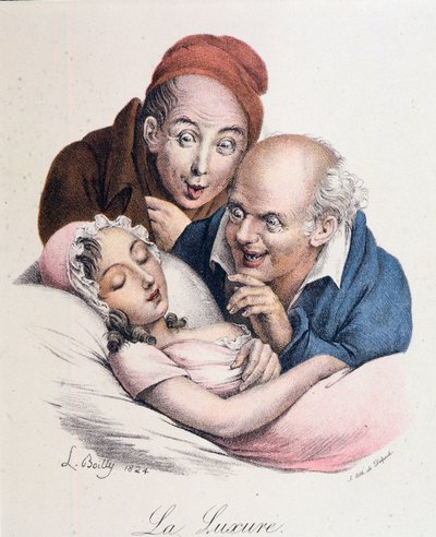 Seitsemän kuolemansyntiä: Lust, kirjoittanut Boilly tekijältä Louis Leopold Boilly